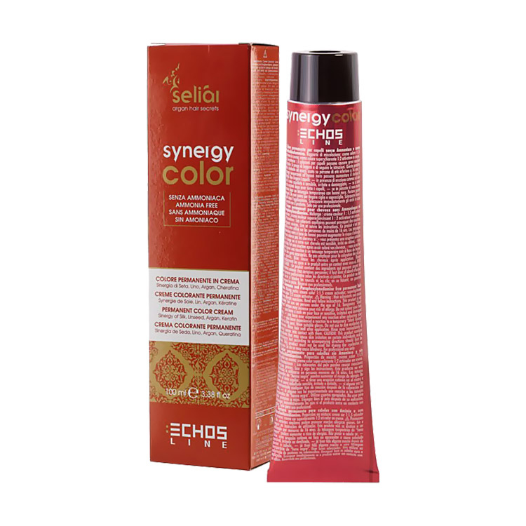 Безаміачна крем-фарба для волосся Echosline Seliar Synergy Color з арганою та кератином 4.0 Chestnut, 100 мл